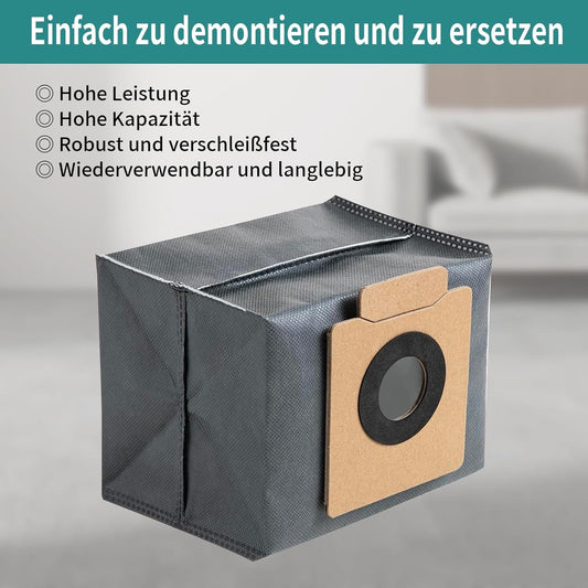 Pack of 8 X8 Pro Dust Bags Accessories for eufy Clean X8 Pro / X10 Pro Omni, Large Capacity Replacement Bag Accessories