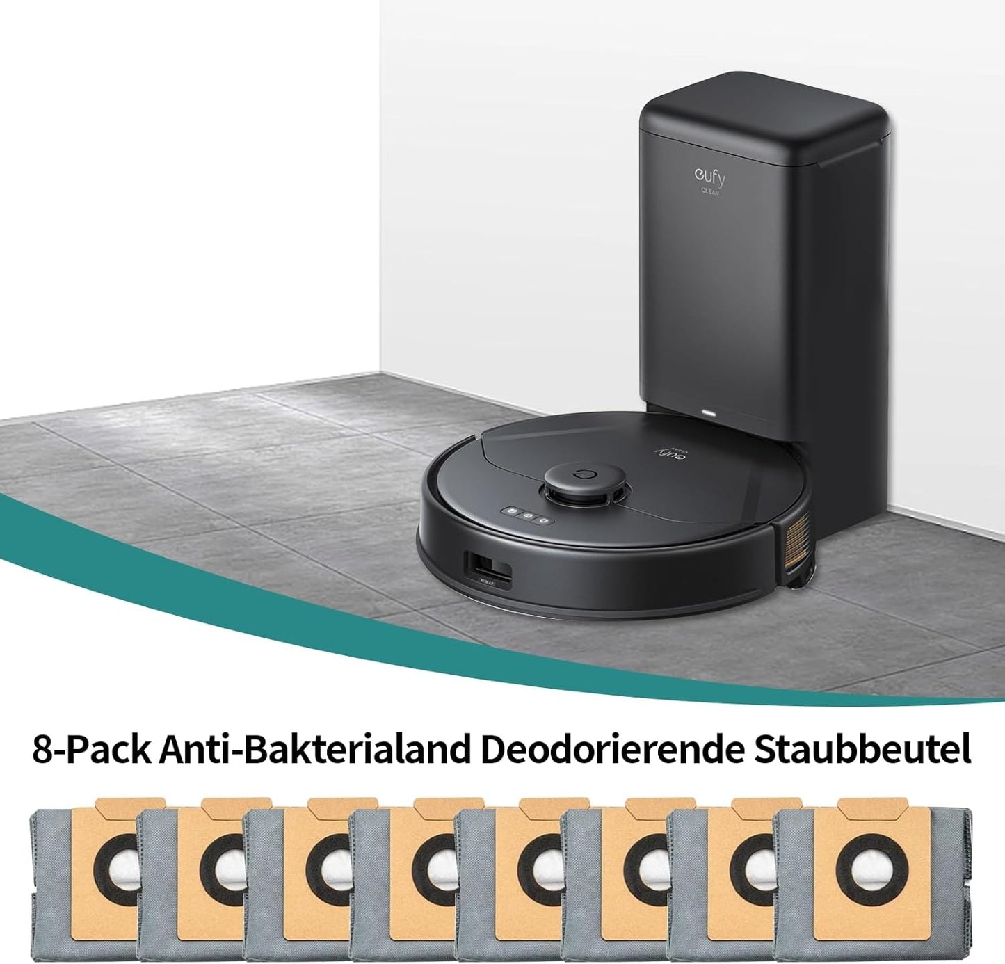 Pack of 8 X8 Pro Dust Bags Accessories for eufy Clean X8 Pro / X10 Pro Omni, Large Capacity Replacement Bag Accessories