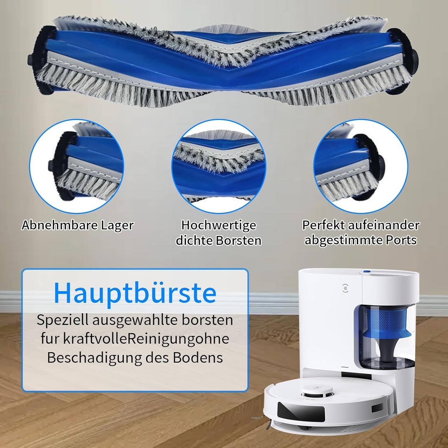 N20 Pro Plus Accessory Set for Ecovacs Deebot N20 Pro Plus Robot Vacuum Cleaner, 1 Main Brush, 4 Wipes, 4 Filters, 4 Side Brushes