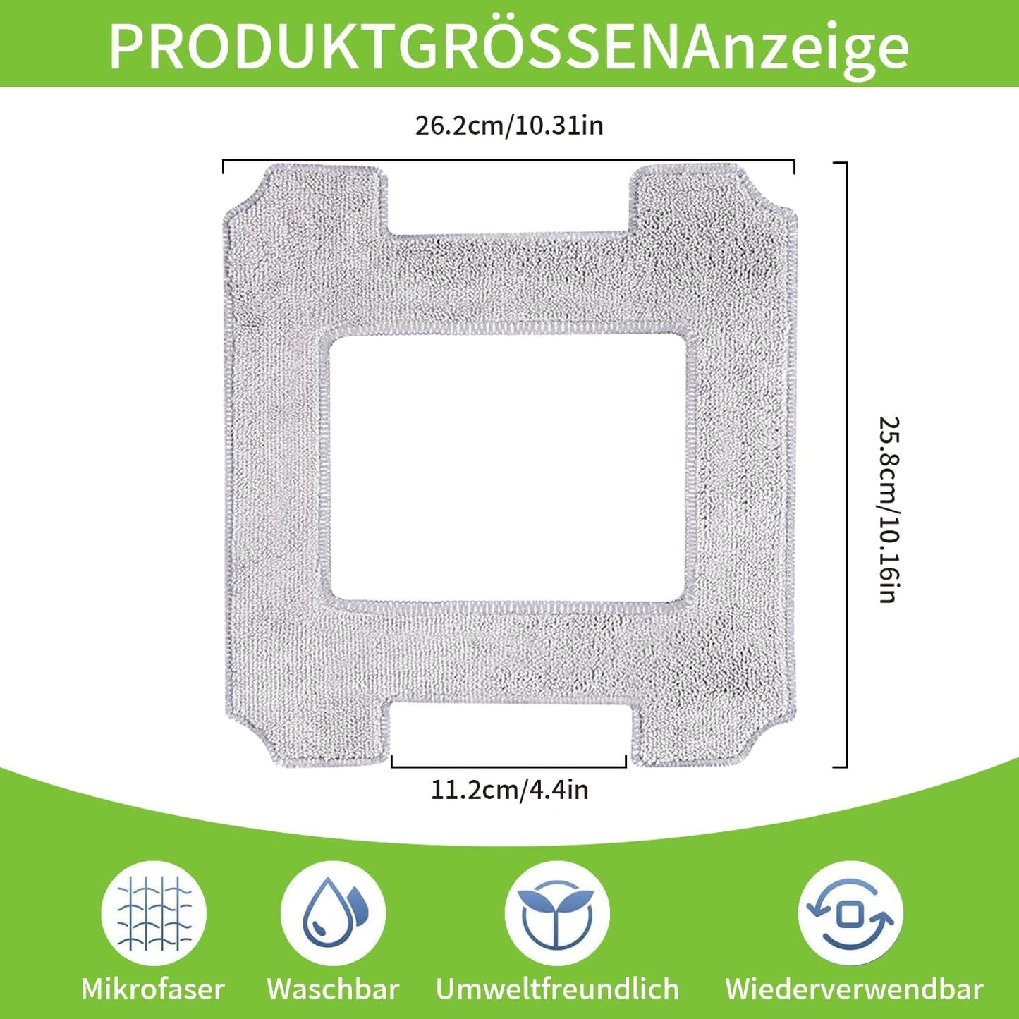 JYAILIFES Pack of 6 Accessories for Ecovacs Winbot W2 / W2 Omni Window Cleaning Robots, 6 Wipes Accessories