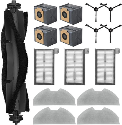 X8 Pro Accessory Set for Eufy X8 Pro Robot Vacuum Cleaner, 1 Main Brush, 4 Side Brushes, 3 HEPA Filters, 4 Wipes and 4 Dust Bags, Replacement Parts Accessories for Eufy X8 Pro