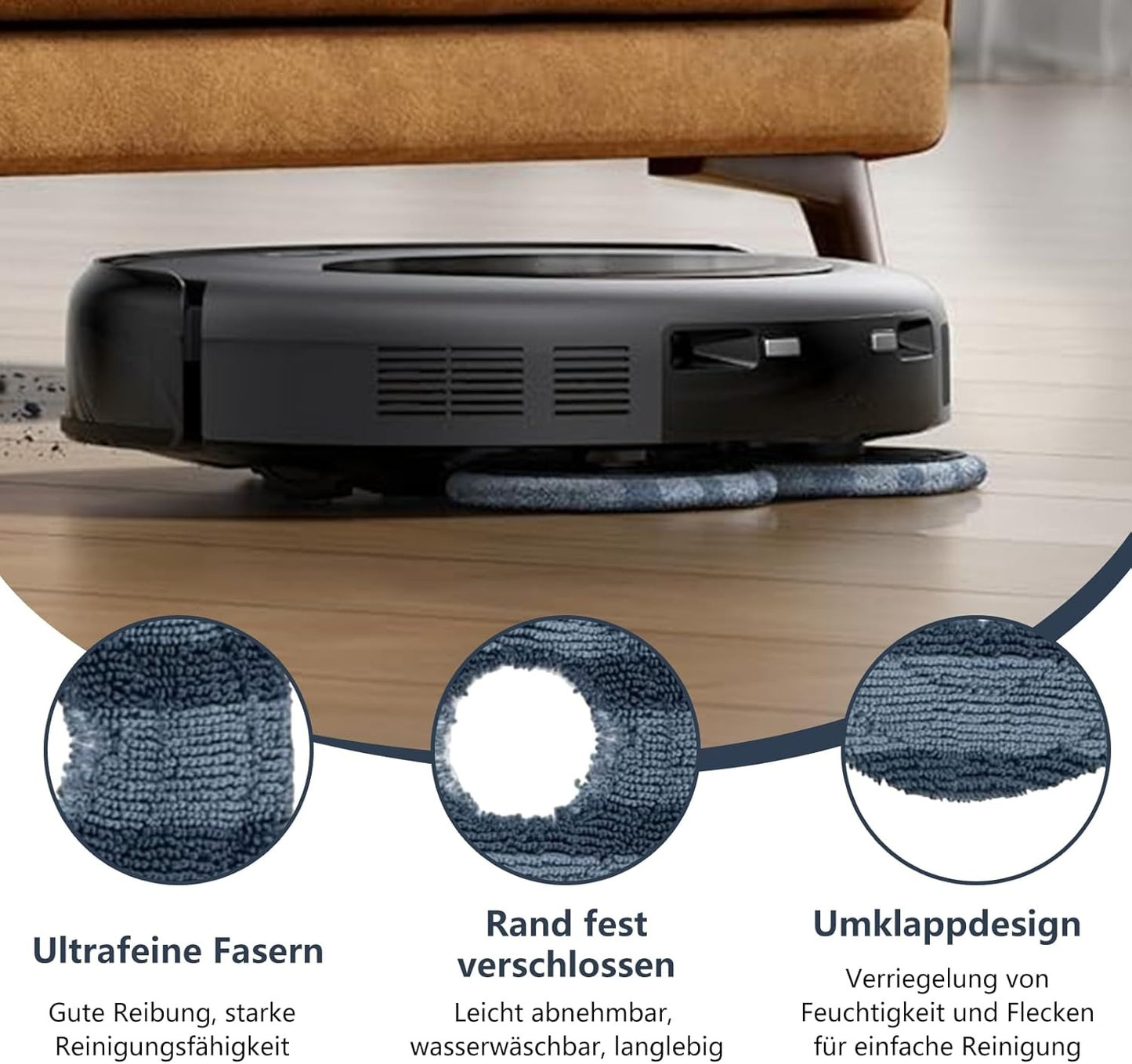 19 Piece Accessory Set for Omni C20 Robot Vacuum Cleaner, 1 Roller Brush, 4 Filters, 4 Mop Pads, 4 Side Brushes, 6 Vacuum Bags
