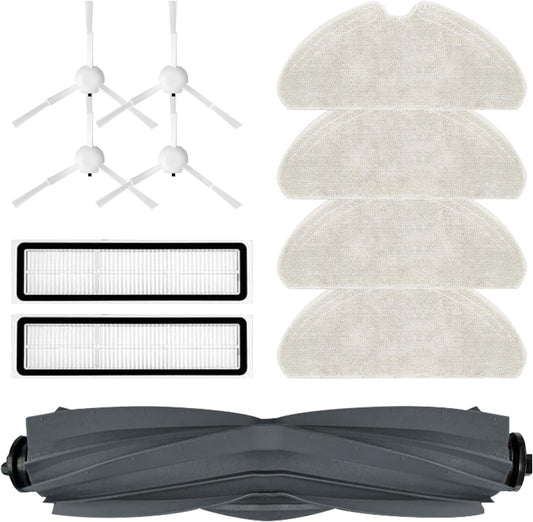 Replacement Accessory Set for Dreame D10s / D10s Pro, 1 Main Brush, 2 Filters, 4 Side Brushes, 4 Mop Cloths, 1 Brush Cleaning Tool