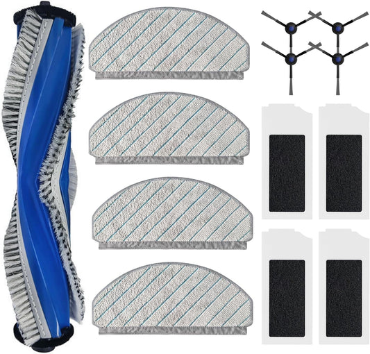 N20 Pro Plus Accessory Set for Ecovacs Deebot N20 Pro Plus Robot Vacuum Cleaner, 1 Main Brush, 4 Wipes, 4 Filters, 4 Side Brushes